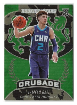 LaMelo Ball 2020-21 Panini Crusade Green Parallel RC SP #520-HORNETS