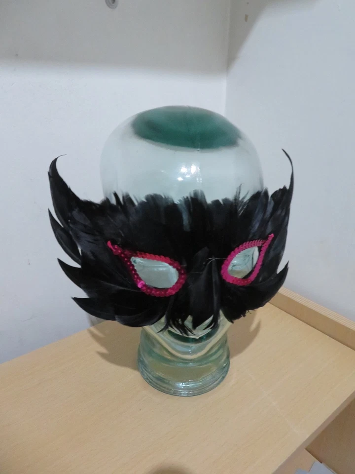 NEW Girls Night Out Black Feather Eye Mask-Masquerade Ball/Party/Venetian/Mask - Image 3 of 4