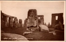 Inner and Outer Circle, Stonehenge, England Vintage Postcard