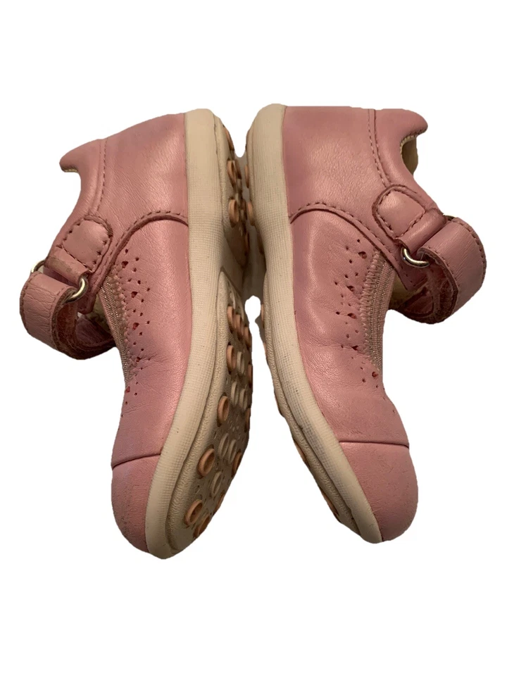 Zapatos Mary Jane Geox EE. UU. Talla 7 Cuero Rosa Correa Brillo Foto 2 de 4