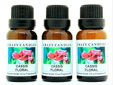 3 Cassis Floral 1/2oz Premium Grade Scented Fragrance Oil Crazy Candles