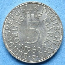 BRD 5 Mark 1960 G Stempelglanz Rar! Preisvorschlag gewünscht!!