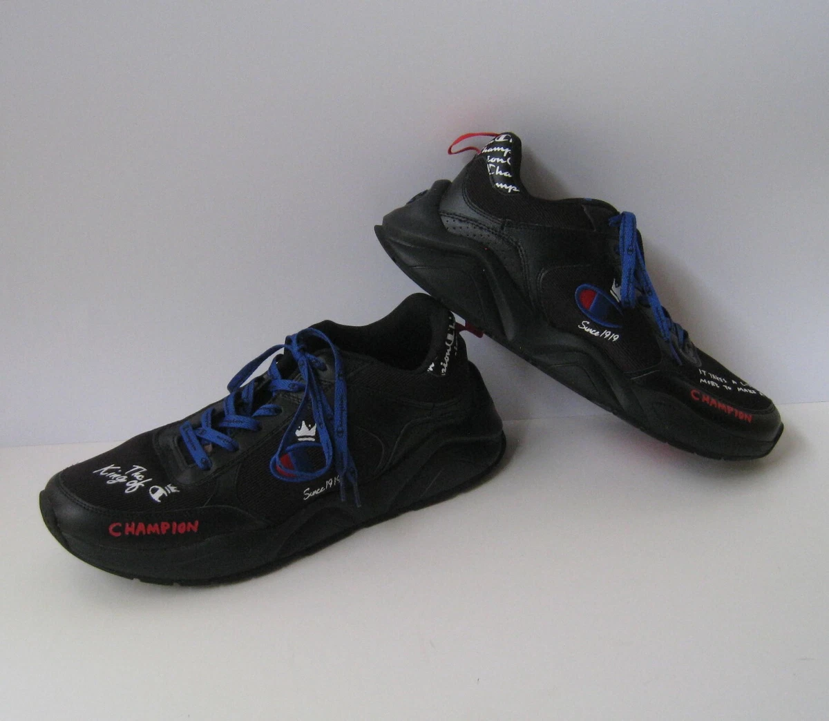 Champion 93 eighteen black suede sales