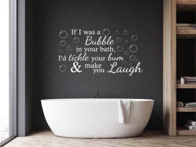 Funny Bathroom Wall Quote 'If I was a Decal, Art