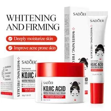 SADOER Kojic Acid Skin Care Set – Freckle Removal & Moisturizing Travel Kit