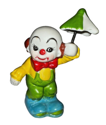 UCCG Porcelain Circus Clown Holding Umbrella Figurine Taiwan