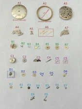 Lord Elgin Cal 760 Movement Parts Balance Fork Wheels Springs Bridge Dial Hands