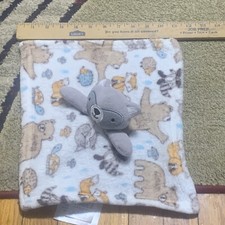 Le Bebe Baby Raccoon Fox Security Blanket Lovey Woodland Animals Favorite Plush