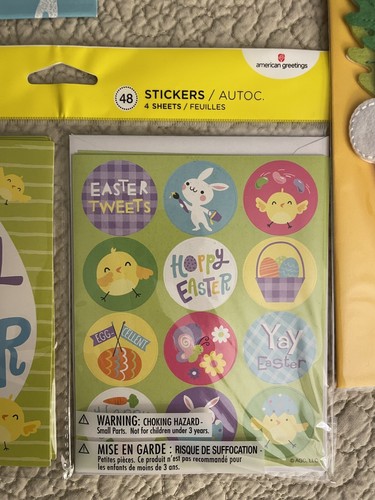 Sealed PAPYRUS & Reg. Ornate 3D EASTER Greeting Cards , Treat Sacks, Stickers - Picture 6 of 18