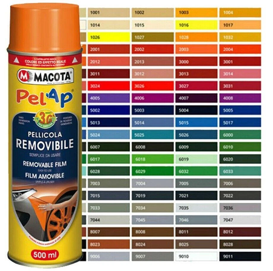 Vernice Pellicola Removibile MACOTA PELAP Wrapping Tuning auto moto 500 ml - Immagine 2 di 4