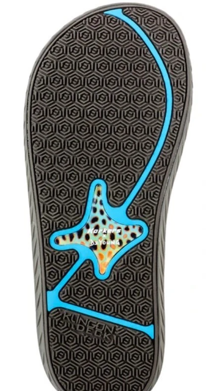 TALLA #12 SANDALIA ABATIBLE KORKERS PEZ DEYOUNG MARRÓN TRUCHA SUELA FIJA KLING-ON CUBIERTA Foto 4 de 4