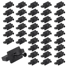 50Pcs Hidden Fasteners Clips for Deck Fastening, Black Nylon Plastic T Clips