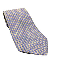 Tommy Hilfiger Tie 100% Silk Made in USA Blue/Yellow 60x3 1/4 Necktie (51)