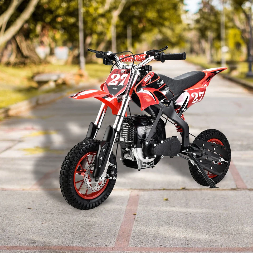 Mini moto de cross 40cc 4 tiempos pit bike para niños todo terreno motocicleta de gasolina Foto 3 de 4