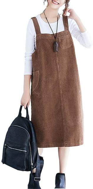 loose fitting pinafore dress