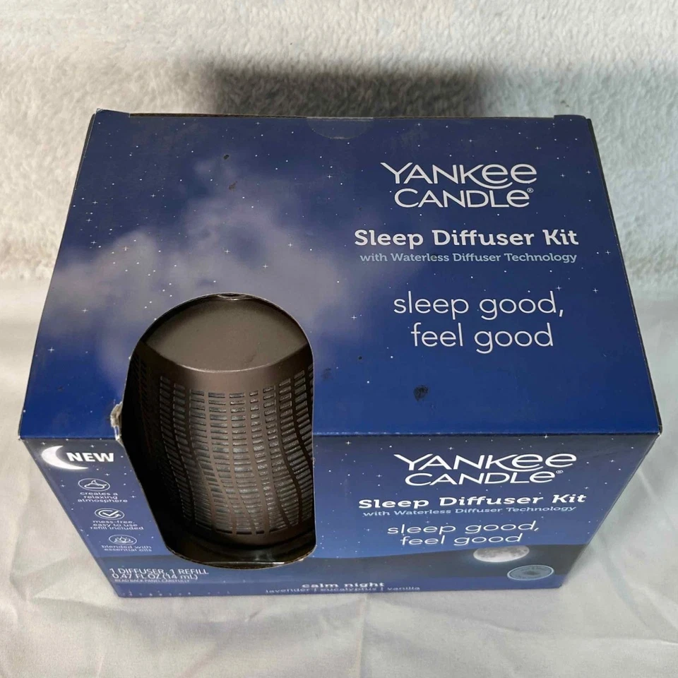Yankee Candle Sleep Diffuser Kit Calm Night Lavender Eucalyptus Vanilla NEW - Image 2 of 4