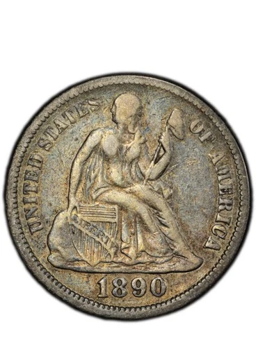 1890  SEATED  LIBERTY  DIME PCGS VF30