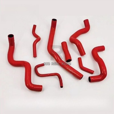 Fit Mini   S Turbo 2007-2015 1.6T Red Silicone Radiator Coolant Hoses Kit #wd