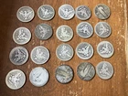 18 silver barber quarters, 2 standing liberty quarters silver: 1898, 1897, 1916,