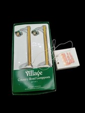 Village Country Road Lampposts Set of 2 Battery AC/DC Adapter Compatible