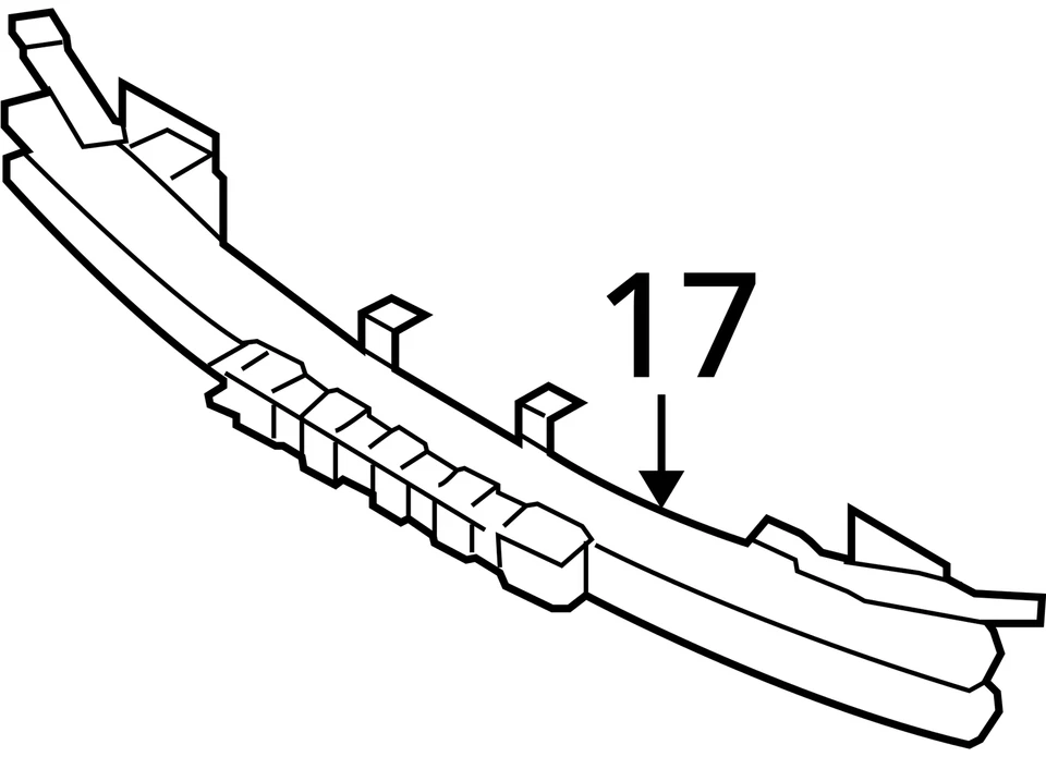 2004-2006 Kia Spectra Front Bumper Reinforcement HRN9P Foto 3 de 3