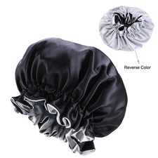 2025 New Muslim Women Night Sleep Cap Satin Elastic Bonnet Hat For Hair Care Hea