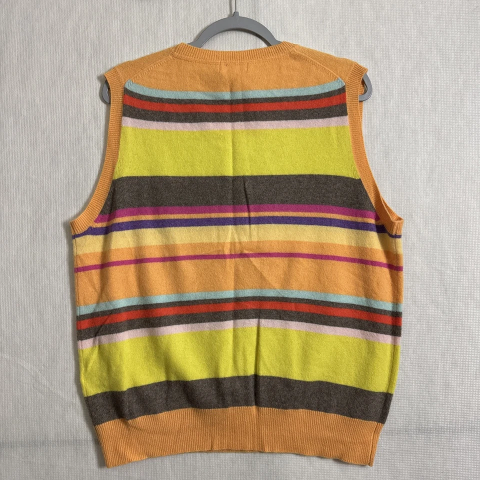 Joe Fresh Women's Size XL Stripped 100% Cashmere Sweater Vest - Image 2 of 4