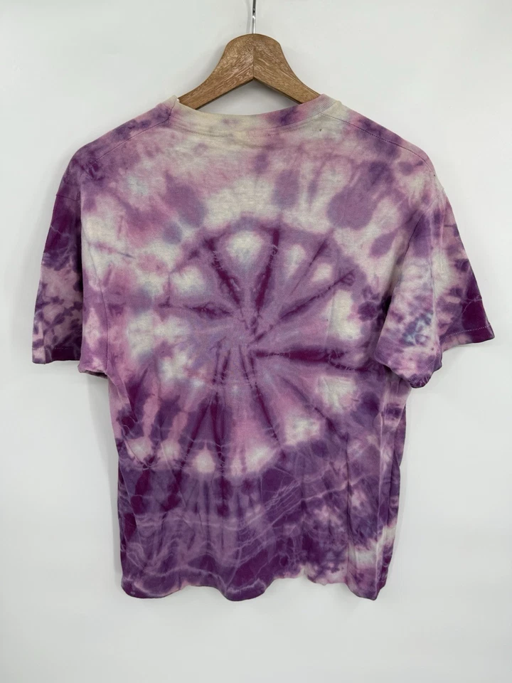 Lote Camiseta Vintage Años 80 Grateful Dead Talla Grande Púrpura Tie Dye Esqueleto Floral Foto 2 de 4