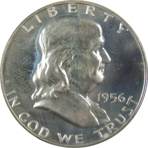 1956 Type 2 Franklin Silver Half Dollar Choice Proof SKU:I24788