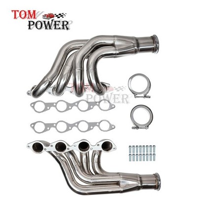 3.5'' V-Band Stainless Steel Racing Headers for Chevy BBC 366 502 V8 Engines