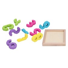 Wooden Number Puzzles Three Dimensional Children Toys Building Blocks For Kids