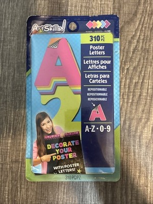 Artskills PA-1464 Neon Color Poster Letters And Numbers, 310/pack (pa1464)
