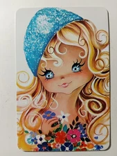 Swap cards Modern playing card back Lovely sparkly eyed Girl