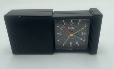 HANHART Traveller Quartz Reisewecker Alarm Clock Wecker SCHWARZ