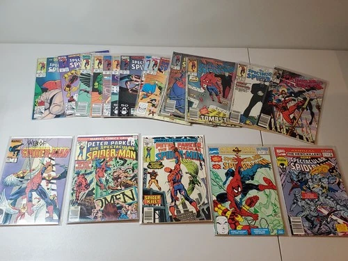 20+ SPECTACULAR SPIDER-MAN COMIC BOOK LOT WEB MARVEL ASSORTED VINTAGE KEY ISSUES
