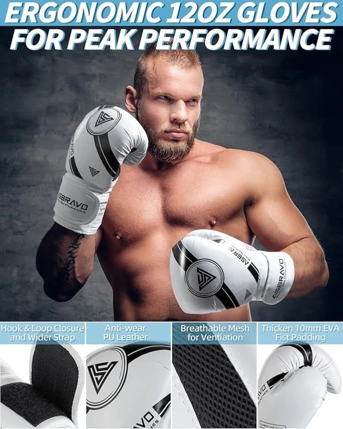 Boxsack für Erwachsene 4ft PU schweren Boxsack Set 12OZ Handschuhe für MMA - Bild 4 von 4