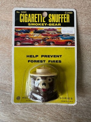 70s Vintage Smokey Bear Cigarette Snuffer Car Ashtray No. 346C USA NEW