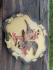 Anheuser-Busch Eagle Raintree Vintage Belt Buckle Made In USA 1970's Budweiser