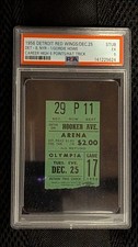 1956 Detroit Red Wings Gordie Howe Career High 6 Pts. and Hat Trick Ticket PSA 5