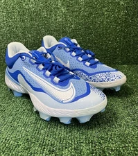 Nike Alpha Huarache Elite 4 Low MCS Blue Baseball Cleats Mens Mens 11 DX6962-415