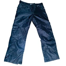 Ocean & Earth Womens Black Cargo Ski Snow Pants Large 34x30 Gore-Tex HyVent Nort