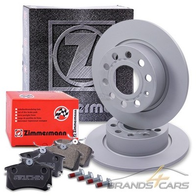 ZIMMERMANN BREMSSCHEIBEN + BELÄGE HINTEN FÜR SKODA OCTAVIA 1Z BJ 04-