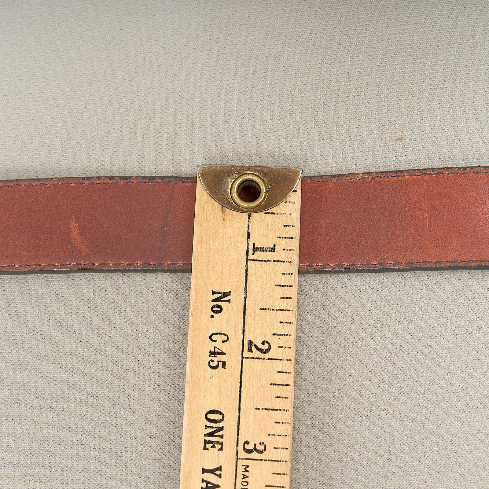 Vintage Lands End Brown Leather Ranger Belt Western Broken In Worn Fits 40 41