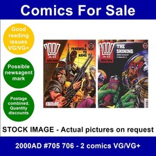 2000AD #705 706 - 2 comics VG/VG+