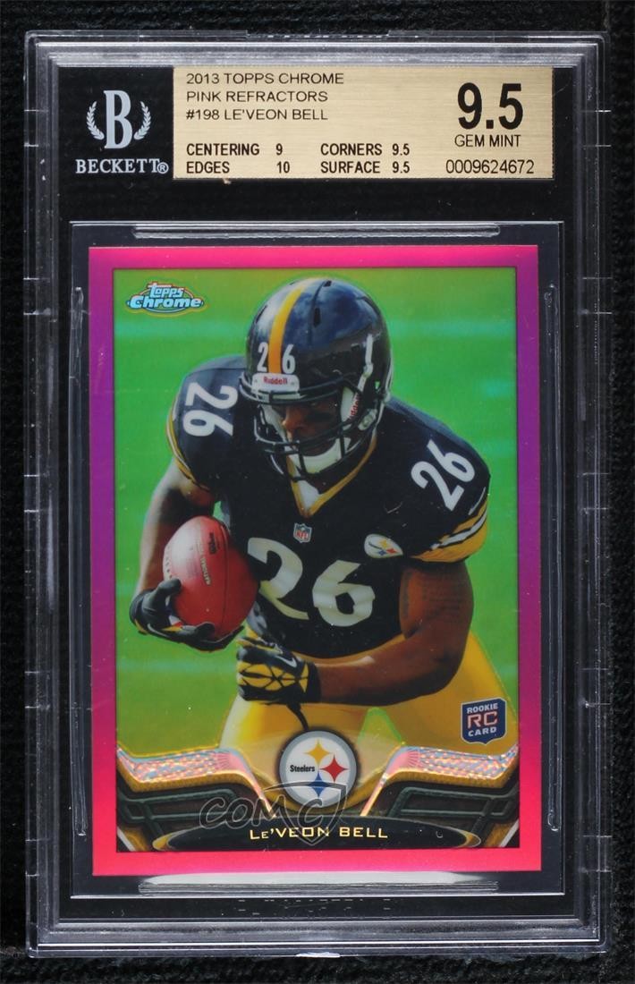 2013 Topps Chrome BCA Pink Refractor /399 Le'Veon Bell #198 BGS 9.5 GEM MINT 1by