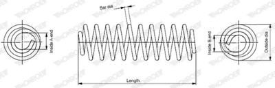 1x Fahrwerksfeder MONROE SPRINGS SP3698 für NISSAN QASHQAI 1 J10 NJ10 dCi Allrad