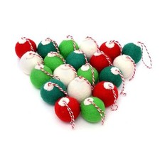 Felt Christmas Ornaments Balls Set of 20 1.6   4 cm Tree Christmas Colors