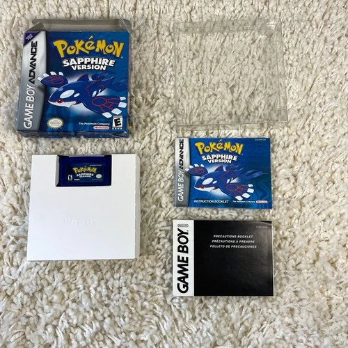 Pokemon: Sapphire (Nintendo Gameboy Advance, 2003) GBA Complete in Box CIB