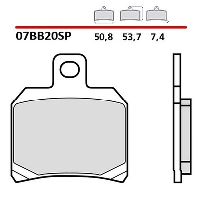BREMBO REAR BRAKE PAD KIT FOR DUCATI 1198 R/S CORSE SPECIAL ED. 10-11-COD