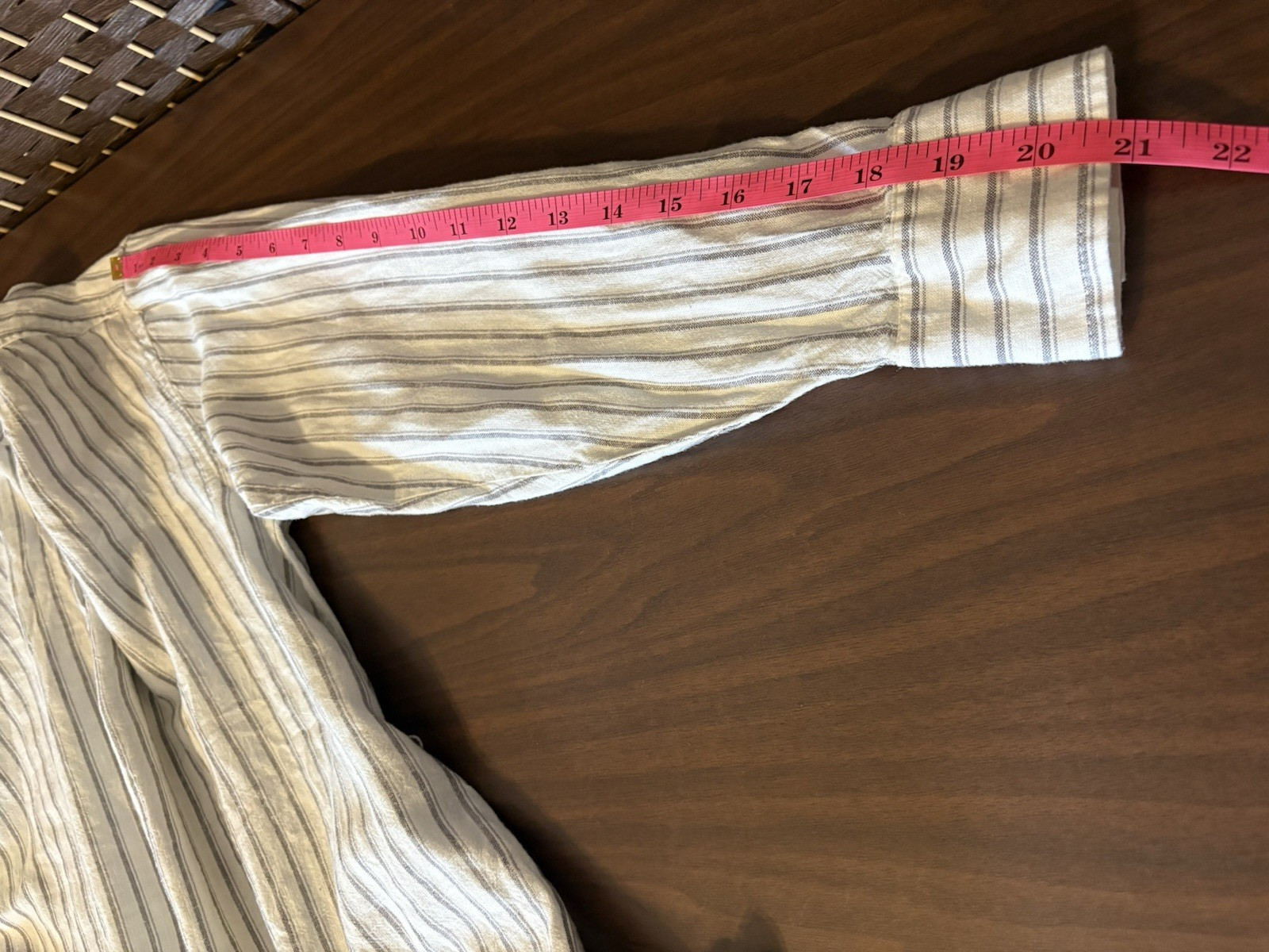 GAP Linen Blend Full Button Front Shirtdress Slee… - image 10